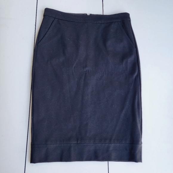 Trina Turk Womens Black Pencil Skirt Stretch Comfy Rayon Nylon Sz 6 - Picture 1 of 9